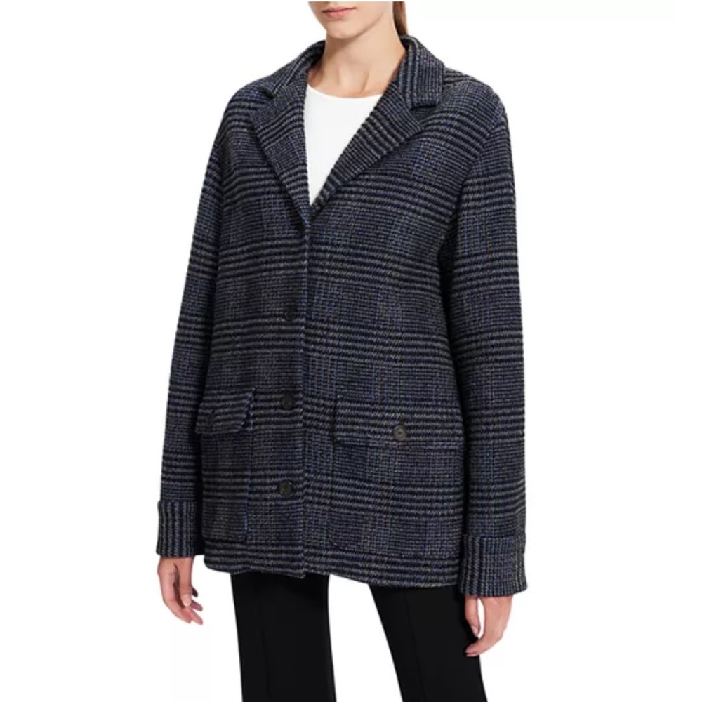 Theory Darwin Plaid Shirt Jacket